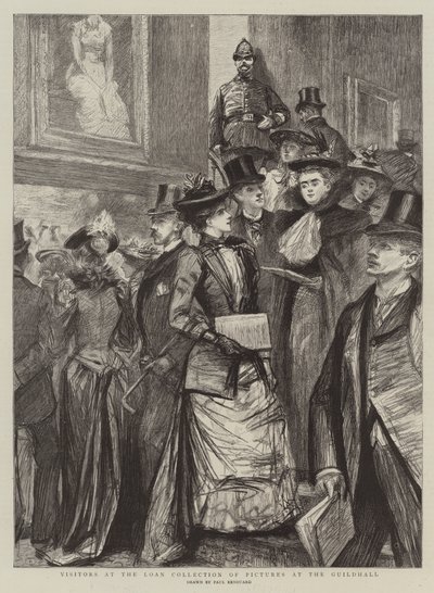 Visitors at the Loan Collection of Pictures at the Guildhall by Charles Paul Renouard